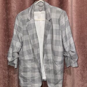 H &M Gray Plaid Women's Blazer